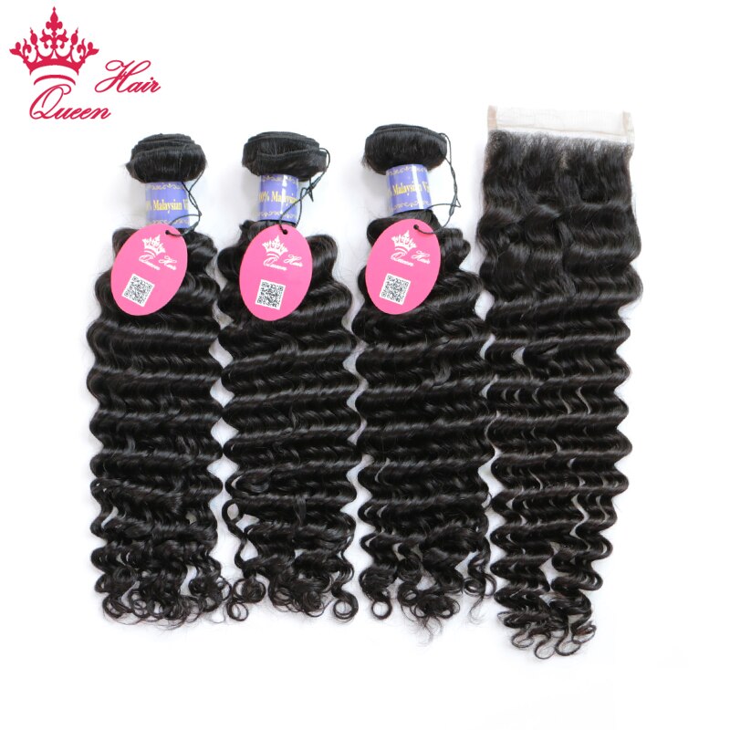 Queen Hair Products Malaysian Deep Wave BundleLace..